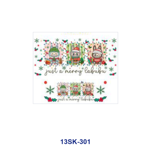 Wholesale 8pcs Christmas Holiday Cartoon Mini Cup Keychain Sticker