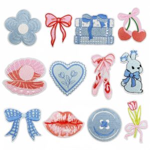 Wholesale Polyester Blue Cartoon Embroidery Patch for Baggage Decorative Accessory