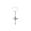 Wholesale Classical Red Cross Keychain Pendant with Ruby Accent Zinc Alloy Car Key Accessory OLY Exclusive