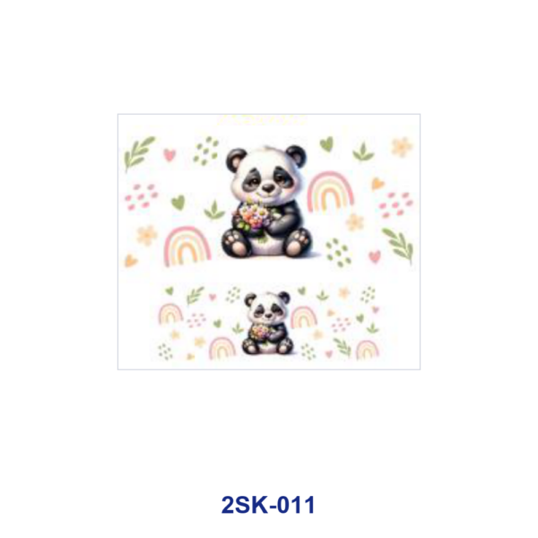 Wholesale 8pcs Wraps Cute Panda Waterproof Vinyl Decals Mini Cup Keychain Sticker