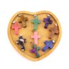 Wholesale Handmade Yellow Aventurine Heart Crystal Pendant Cross Chain Jewelry Boutique Resale