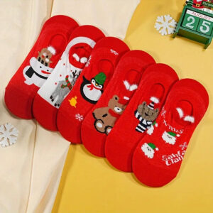 oly-e7f9343e5fd2044a0e729d00e6b450da Wholesale Modern Cartoon Christmas Socks Polyester Color Block Short Tube Everyday Socks