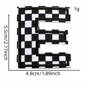 Checkerboard letter patch E