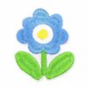 Wholesale Blue Flower Embroidery Iron-On Patch - Fashion Accessory for Bags, Clothing Repairs