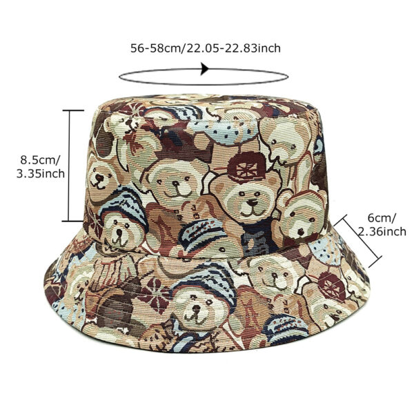 oly-e8210cb87b485a31236a172f2aab285b Wholesale Smiling Bear Pattern Fisherman Hat Stylish Sunscreen Hat for Daily Use