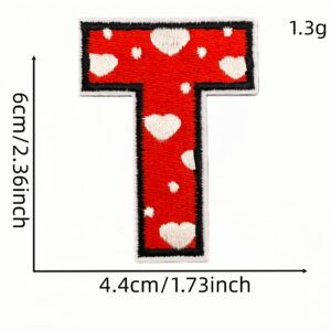 English alphabet cloth sticker t