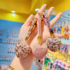 Wholesale Czech Diamond Love Heart Keychain with Tassel, Trendy Car Key Accessory for Everyday Use
