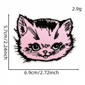 Cartoon black and pink fabric applique 27#