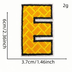 English alphabet cloth sticker e