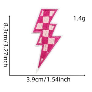 Plaid lightning cloth sticker 3#