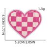 oly-e870d858be02eea3d92dd9c7272fd189 Wholesale Plaid Love Heart Embroidery Applique Patch Fashion Accessory for Headwear Boutique Resale