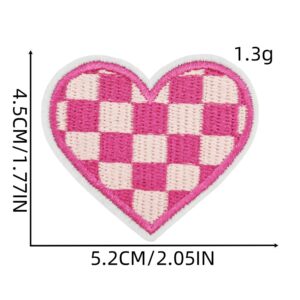 Plaid love cloth stickers 5#
