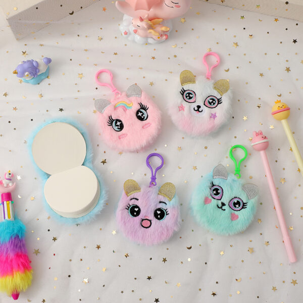 Wholesale Cute Cartoon Unicorn Plush Notebook Creative Diary for Kids Chic Fashion Accessory