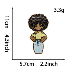 Hot melt glue *brown* afro girl