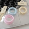 oly-e8aa2aafc54dacbfaeb333e4c6eda109 Wholesale 2 Pack Jelly Telephone Line Hair Ties Matte Finish Summer Everyday Hair Accessory