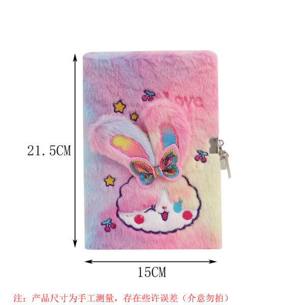 oly-e8aa42d54e526dbb7cfb3753567241eb Wholesale Boutique Plush Cartoon Rabbit Embroidered Notebook Trendy Diary for School Office