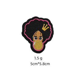 20# Black girl Hot Melt Adhesive cloth stickers