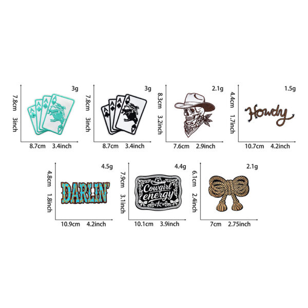 Wholesale Polyester Embroidered Patch Cowgirl Butterfly Letter Series Fashion Accessory for Jacket Decor