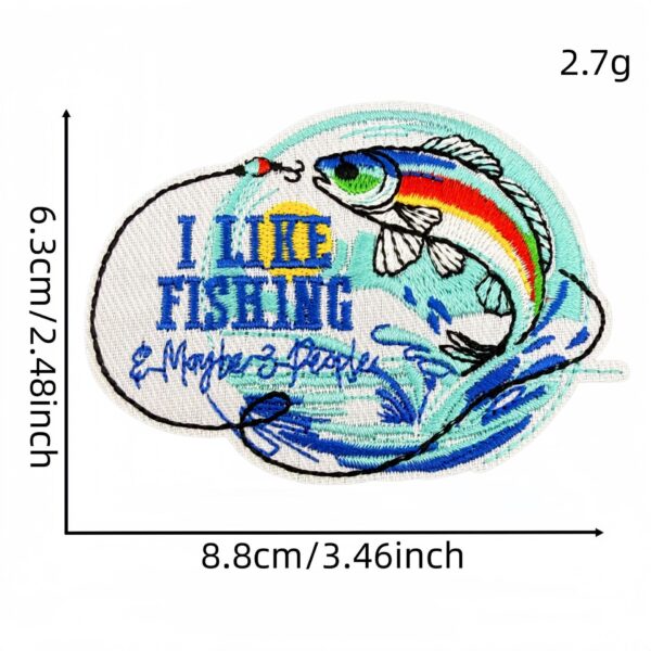 Wholesale Decorative Fishing Themed Embroidered Patches Set of 20 - Chic DIY Craft Accessory for Home Decor or Resale