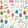 Wholesale DIY Embroidery Patch Set with Music Notes, Bow, Numbers 0-9 for Clothing Decoration