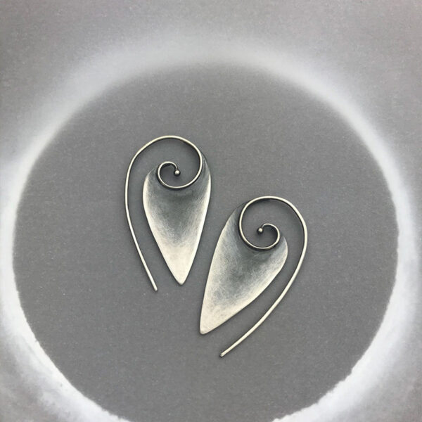 Wholesale Retro Geometric Triangle Alloy Earrings Ancient Silver Jewelry Accessory