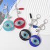Wholesale Evil Eye Rhinestone Keychain Alloy Tassel Bag Charm for Women