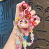 Wholesale Astronaut Beaded Liquid Bottle Keychain Acrylic Car Key Accessory Gift