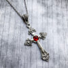 oly-e8e909d37e18a8a43fc11bdc265466ae Wholesale Gothic Baroque Cross Pendant Necklace, Alloy Glass, Electroplated, Chic Gift Boutique Resale