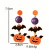 oly-e8f1a144a2ed91ebce3176ac71eb7532 Wholesale Acrylic Halloween Earrings Wooden Bead Bat Ghost Pumpkin Design Fashion Accessory for Party