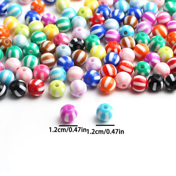 oly-e8fc5302a63fa159ae547d90aa73c163 Wholesale Watermelon Stripe Acrylic Beads for DIY Jewelry Keychain Bag Charm