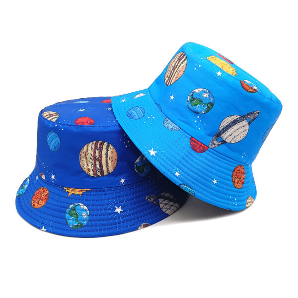 Wholesale Planet Pattern Fisherman Hat Double Sided Sun Hat for Women Fashion Accessory