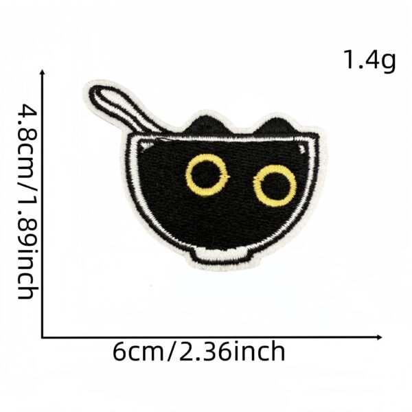 oly-e918561242b9255bdb14e3b5eb8e499b Wholesale Polyester Thread Embroidered Patch Cute Black Cat Design DIY Fashion Accessory