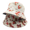Wholesale Christmas Snowman Print Double Sided Bucket Hat Sun Protection Fashion Accessory