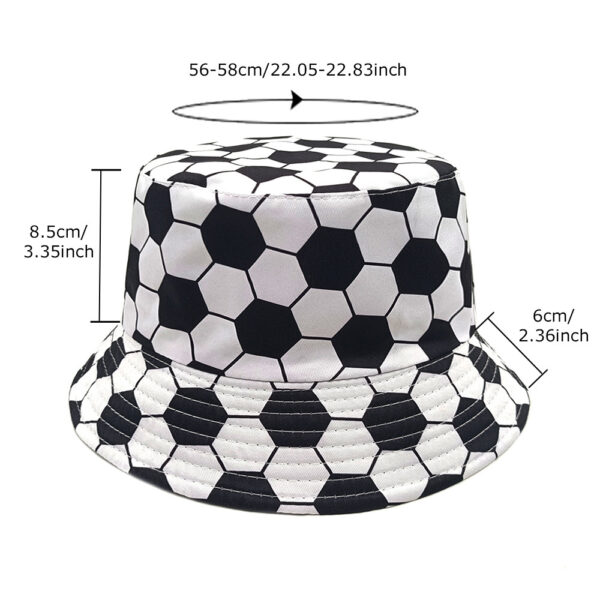 oly-e91ec2610fd86924309351977c1466b3 Wholesale Football Pattern Bucket Hat Chic Casual Sun Protection Cap for Men Women