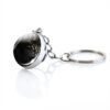 Wholesale Metal Cat Glass Ball Keychain Cute Student Backpack Charm Fashion Accessory
