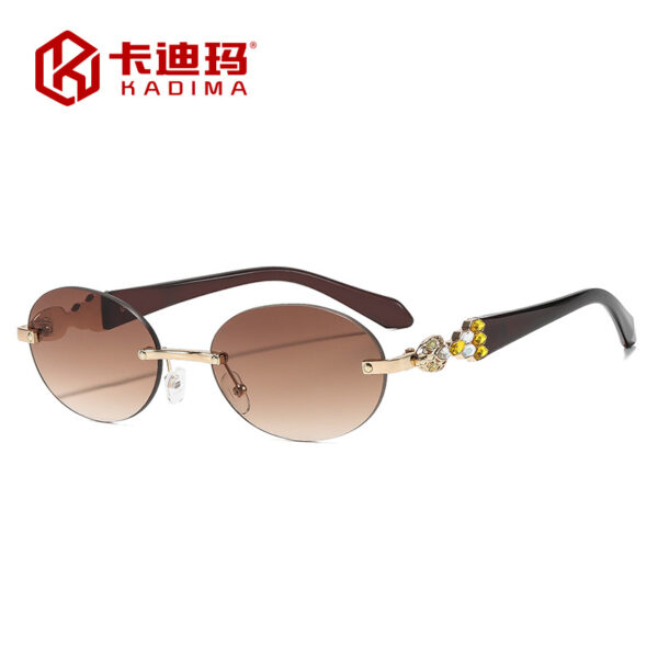 oly-e9c56c503af80e88b29b09ce56ac90bf Wholesale Rimless Retro Oval Sunglasses UV400 Street Style Fashion Sun Glasses