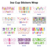 Wholesale 8pcs Lovely Sleepy Bear 3oz Tumbler Stickers Wrap OLY Exclusive