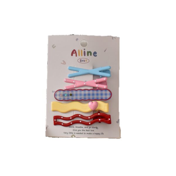 oly-e9d4110e5cfdc83b7e5743754491d3ee Wholesale Korean Style Colorful Dopamine Hair Clips Set Cute Bear amp; Bow Design Metal Hair Accessories Boutique Resale