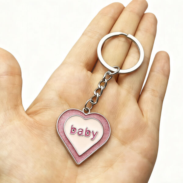 Wholesale Metal Love Couple Keychain Sweet Style Bag Charm Gift