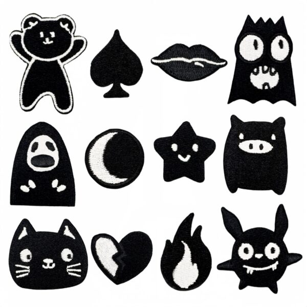 Wholesale Polyester Thread Cartoon Bear Star Embroidery Patch Fashion Accessory for Clothing Bags DIY