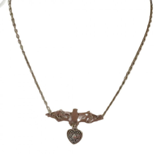 Wholesale Alloy Hollow Bat Pendant Necklace Chic Heart Shape Jewelry Accessory for Women