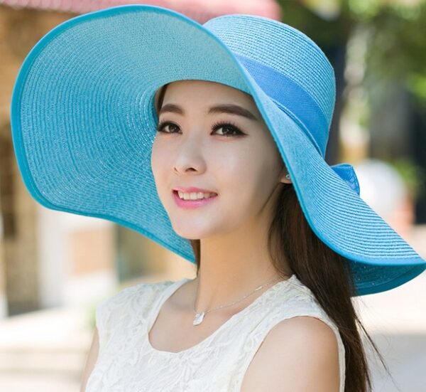 oly-ea0173ee18ff8dcb46fbcfb0ebf2f873 Wholesale Natural Straw Sun Hat Summer Beach Big Brim for Women Yellow Sun Protection Resale