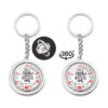 Wholesale Chic Inspirational Quote Rotating Flower Glass Pendant Keychain Jewelry Accessory for Resale