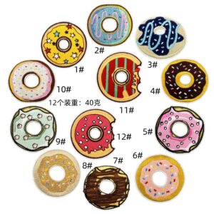 Donut cloth stickers 12 pieces