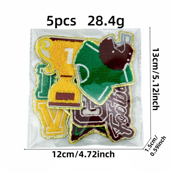 Wholesale Gold Edge Towel Embroidered Rugby Patch Sports Fashion Accessory Decorative