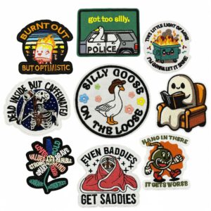 oly-ea510e4ffadf64640c2f734b7604e7fc Wholesale Chic Funny Goose Embroidered Patch Iron-on Decorative Badge for Clothing Bag Charm