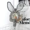 Wholesale Beaded Rabbit Charm Pen Cute Bling Design Green Refil Everyday Office Decor Gift