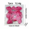 oly-ea5871b18bbb83b8bc0db461644521f8 Wholesale Polyester Embroidered Patches Pink Bow Design 7-Piece Set Decorative Accent for Clothing Office Decor