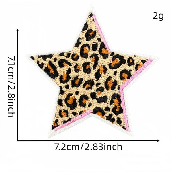 oly-ea5ed6c5088975959bc117dcee52289e Wholesale Cartoon Leopard Print Iron-On Embroidered Patches Set 9pcs for DIY Clothing Decoration Gift