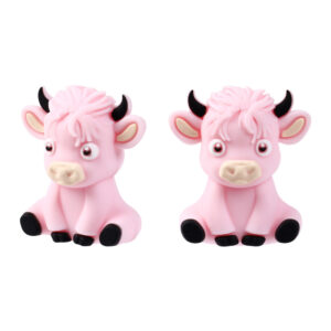 Pink 3D Highland Bull